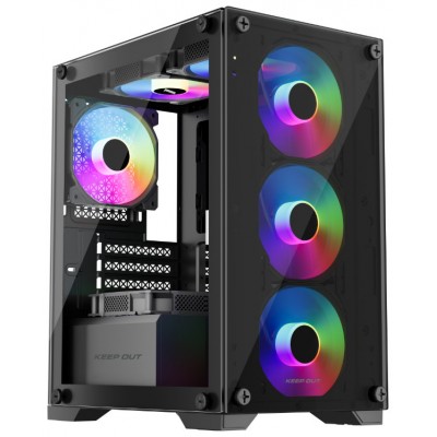 Keep Out Caja M-Atx XC-201 Usb 3.0 Black Glass